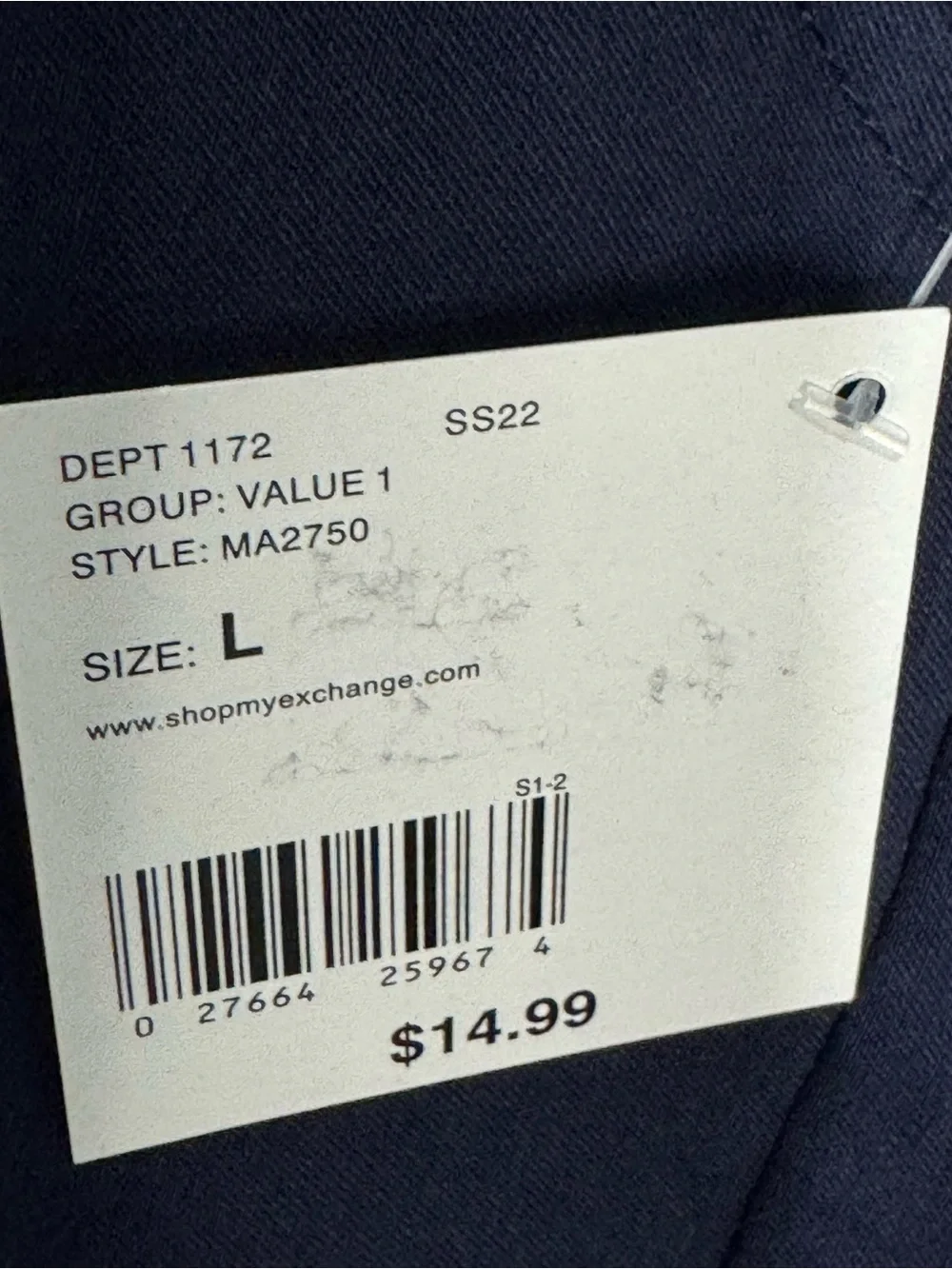 JW Navy High-Rise Women's Bike Shorts with Pocket Detail